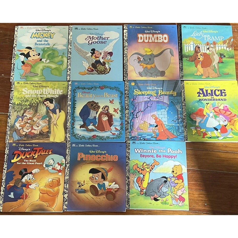 Disney Little Golden Books Lot of 11-Dumbo, Lady and the Tramp, Mother Goose New